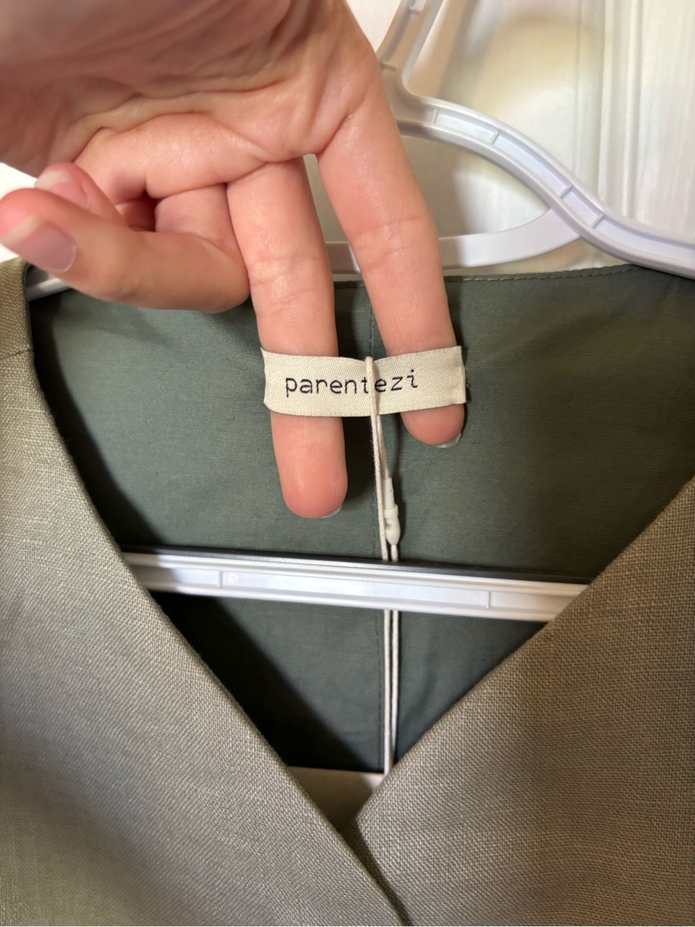 Parentezi Andy Vest Aloe Linen Size Small S Nwt — image 4 of 8